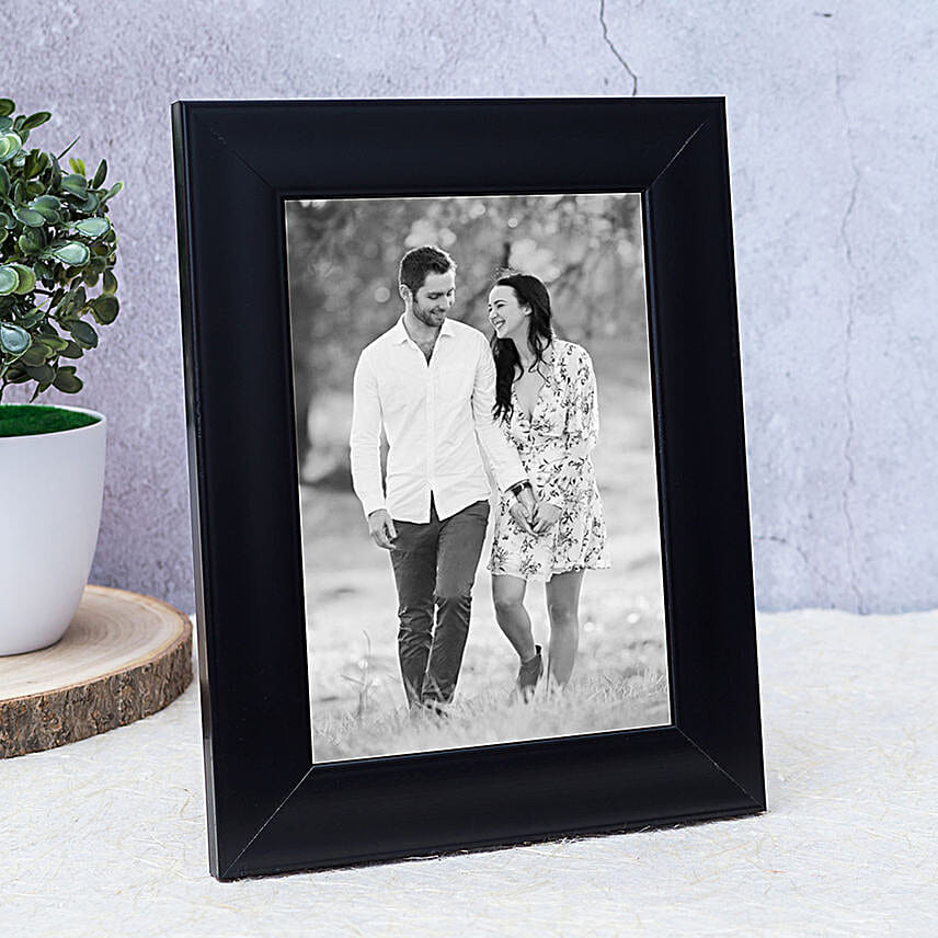 Personalised Black Wooden Table Top Photo Frame