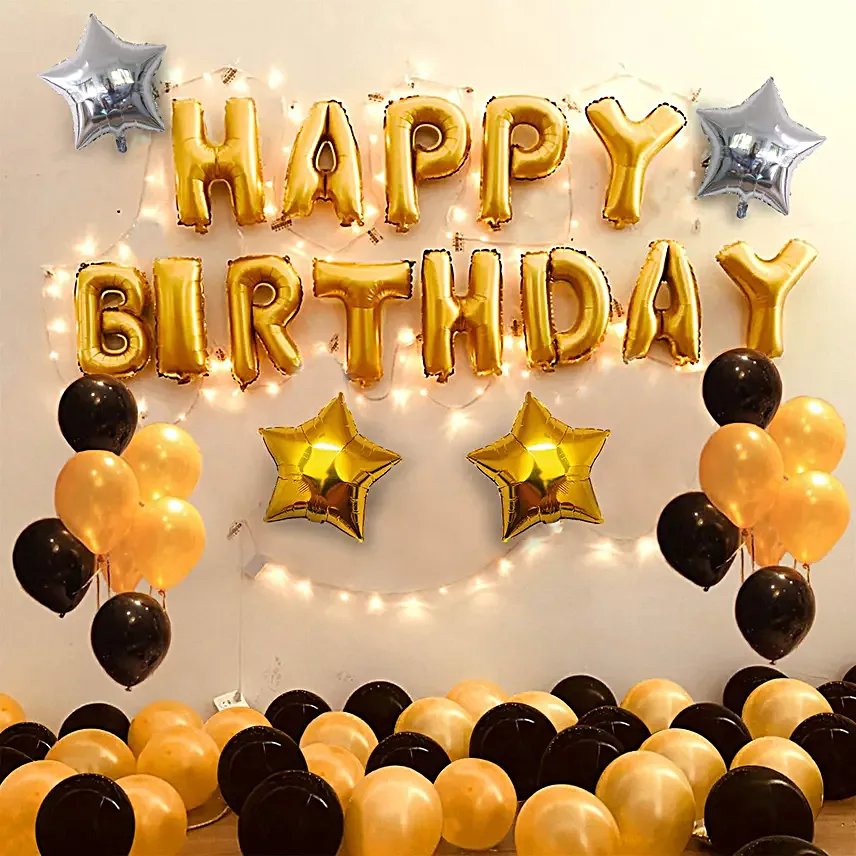 Happy Birthday Balloon Decoration:Room Decoration Ideas