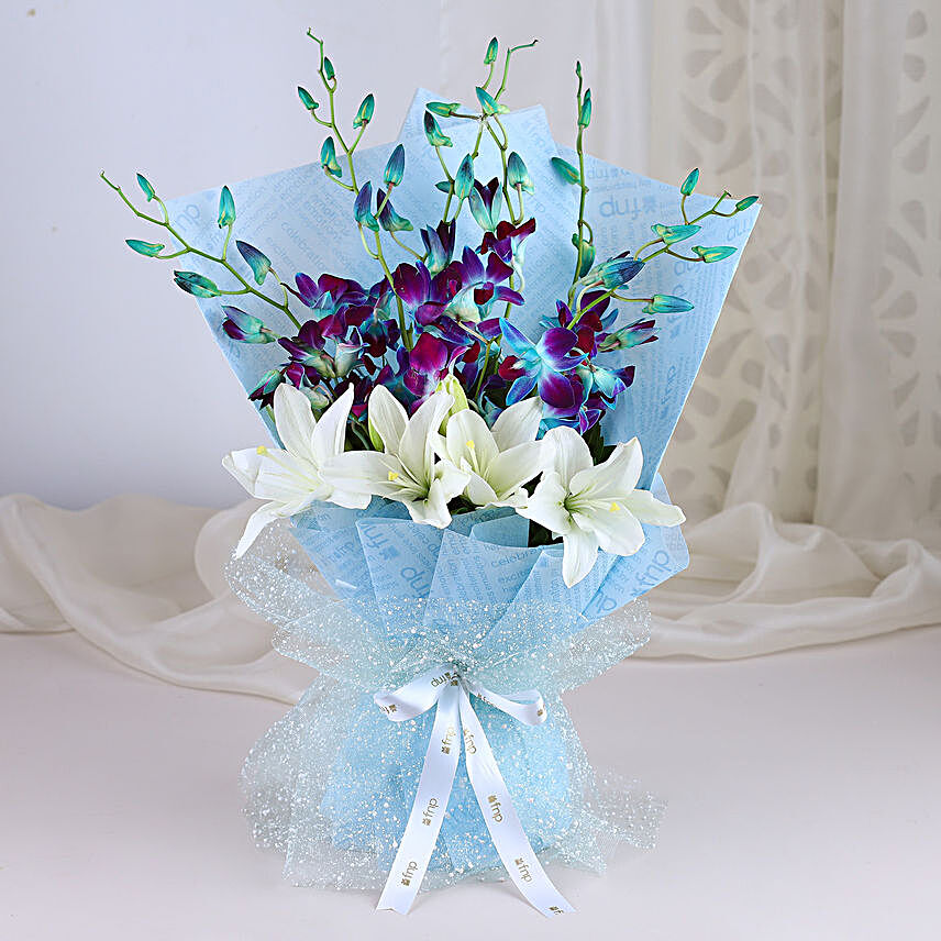 Beautiful Orchids & Lilies Bunch