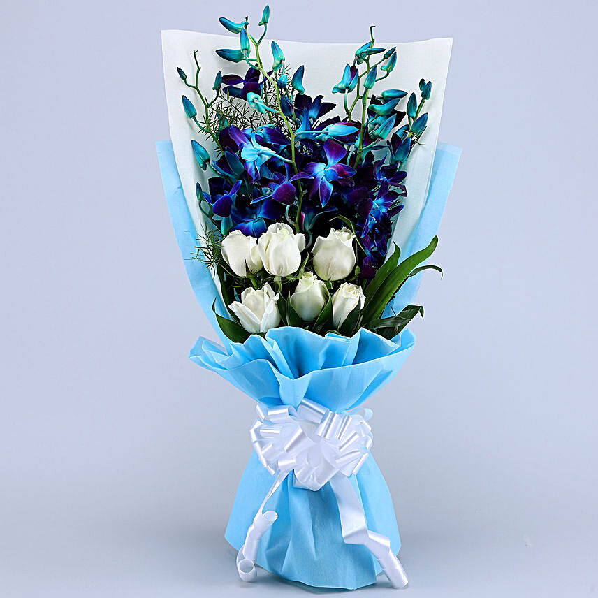 Buy/Send Mesmerising Orchids and Roses Bouquet Online- FNP