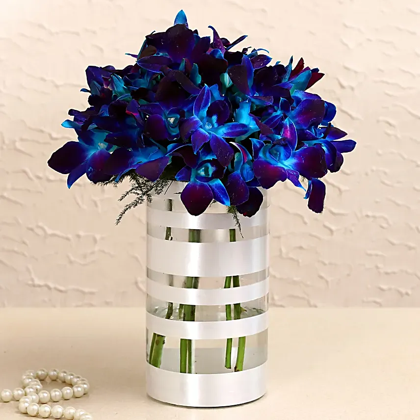 Premium Blue Orchids Arrangement