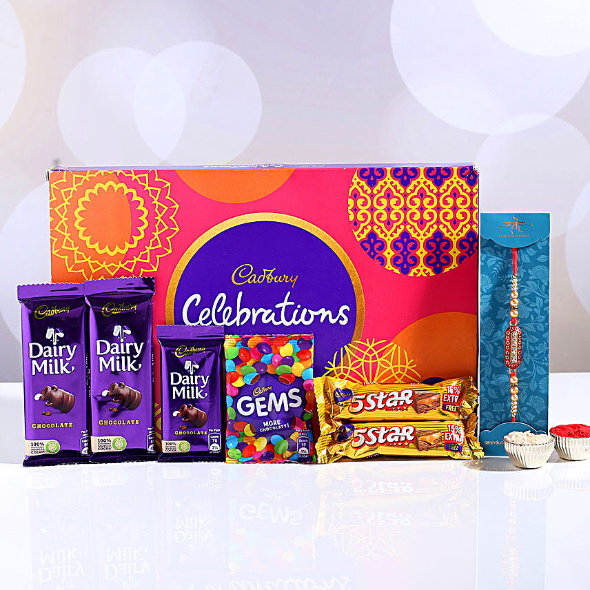 Beautiful Rakhi & Cadbury Celebrations- Hand Delivery