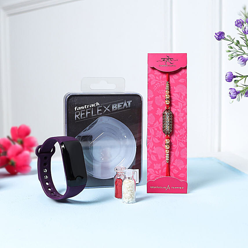 Reflex beat purple smart band 2025 with active heart rate monitor