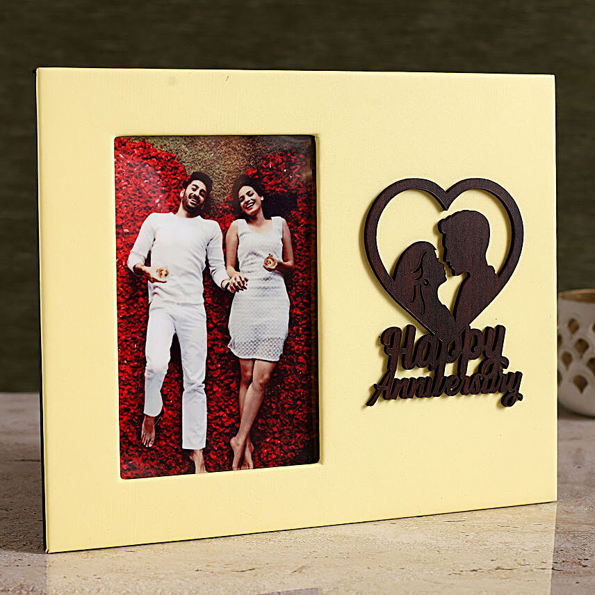 Personalised Happy Anniversary Photo Frame- Hand Delivery:Affectionate Gifts for Wife