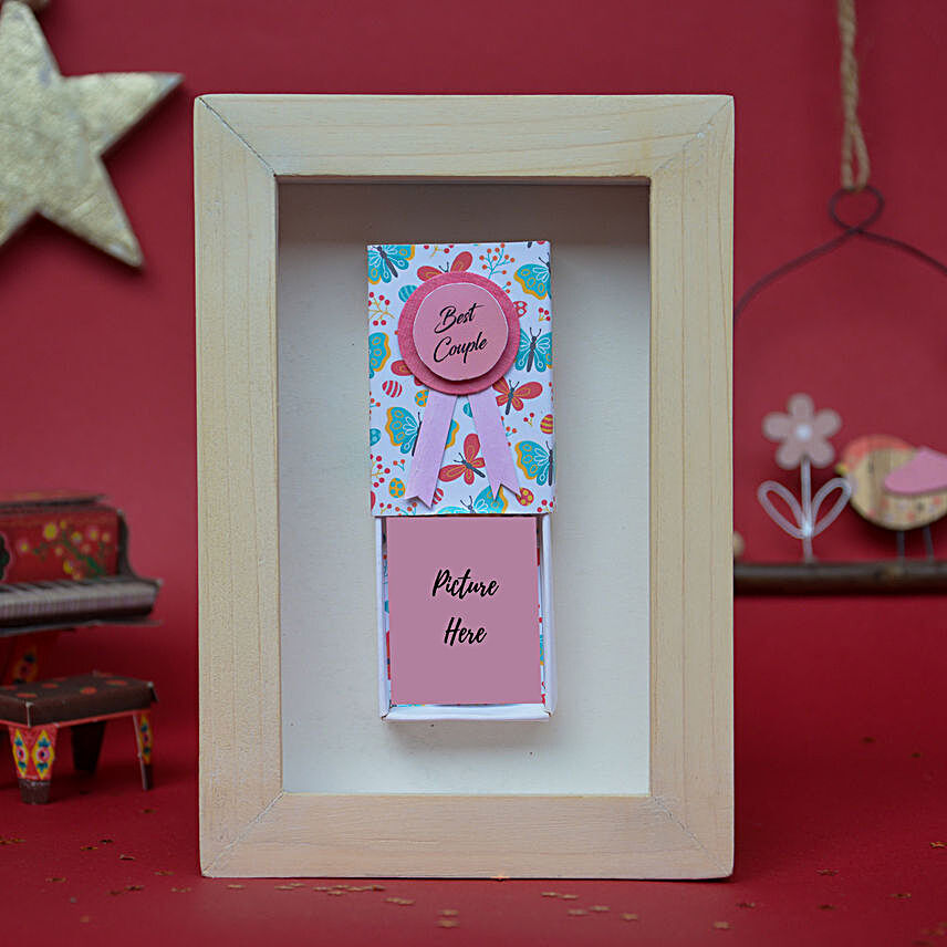 Personalised Best Couple Frame Matchbox:Unique Valentine Gifts