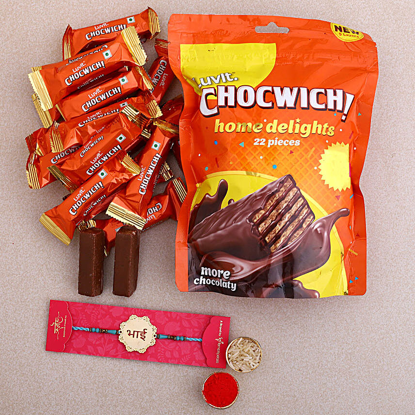 Bhai Metal Rakhi and Chocwich Chocolates