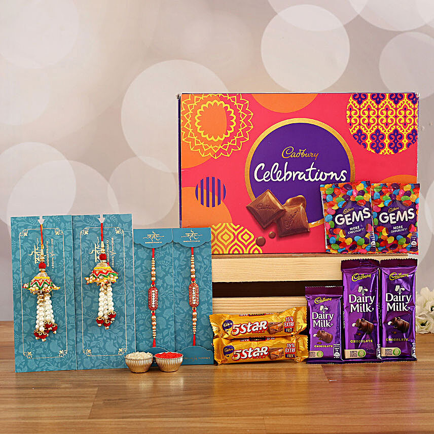 4 Rakhis & Celebrations Chocolate Box