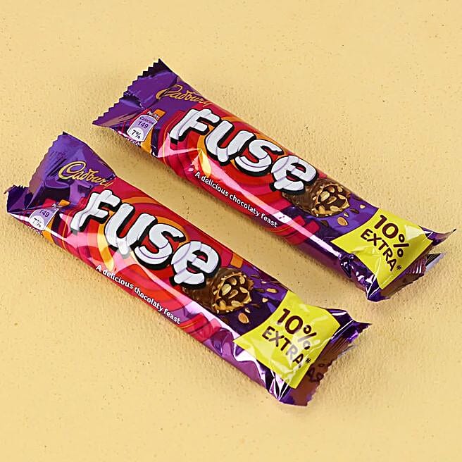Buy/Send Cadbury Fuse Chocolate Bars & Orange Ganesha Idol Combo Online