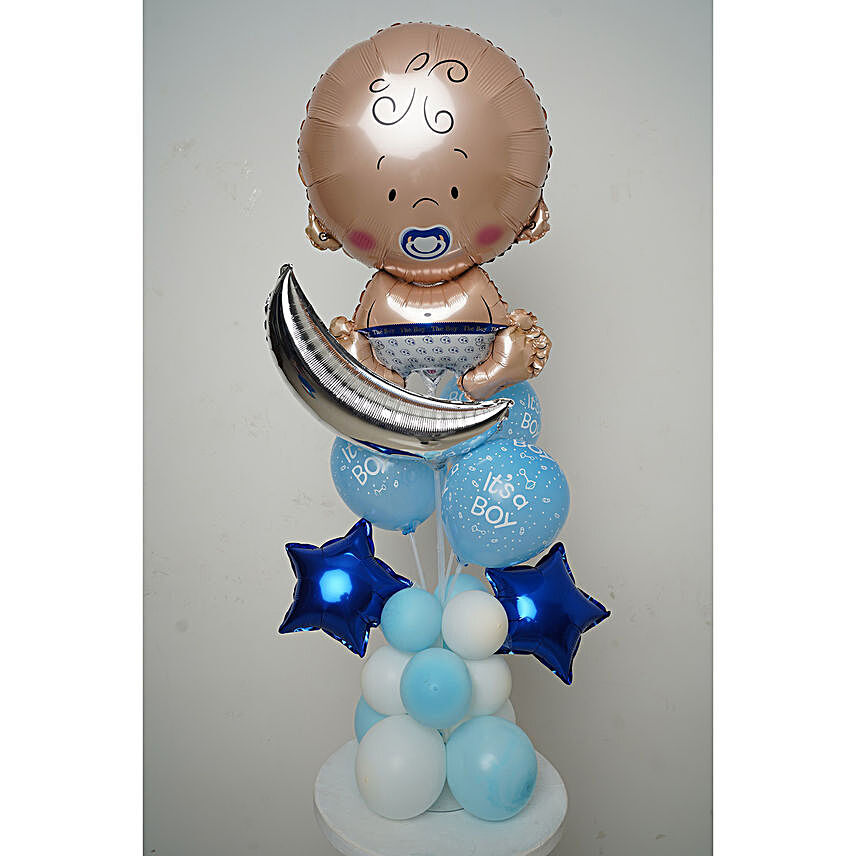 Blue Baby Boy Balloon Bouquet
