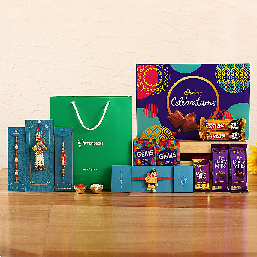 4 Traditional Rakhis and Cadbury Celebrations:Rakhi With Cadbury Chocolates
