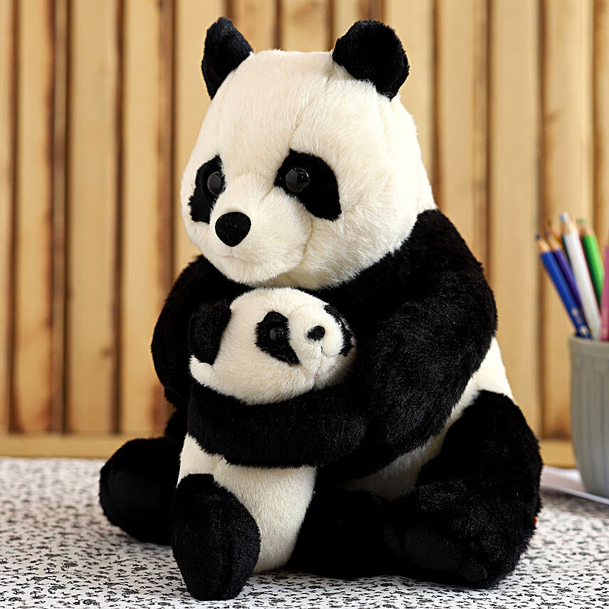 Wild Republic Mom & Baby Panda Soft Toy