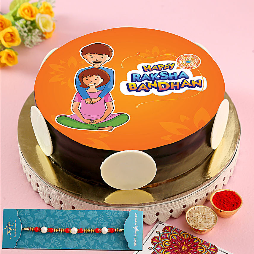 Rakshabandhan Sweet Chocolate Photo Cake