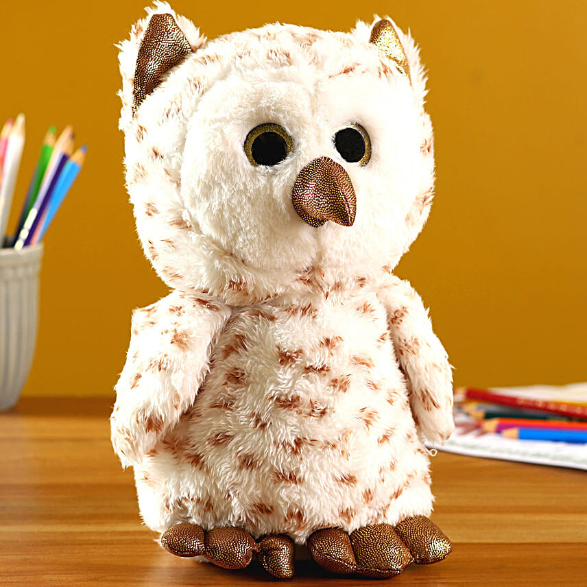 Mirada Glitter Eye Owl Soft Toy