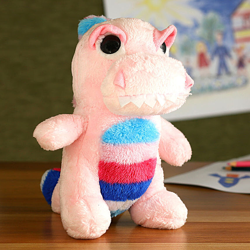 Mirada Pink Polyester Dinosaur Soft Toy