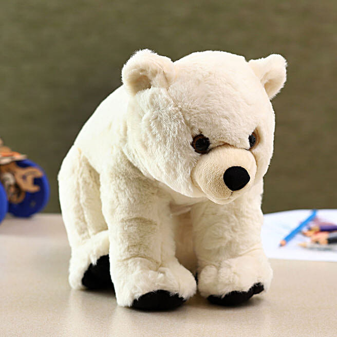 Buy/Send Wild Republic White Polar Bear Soft Toy Online- FNP