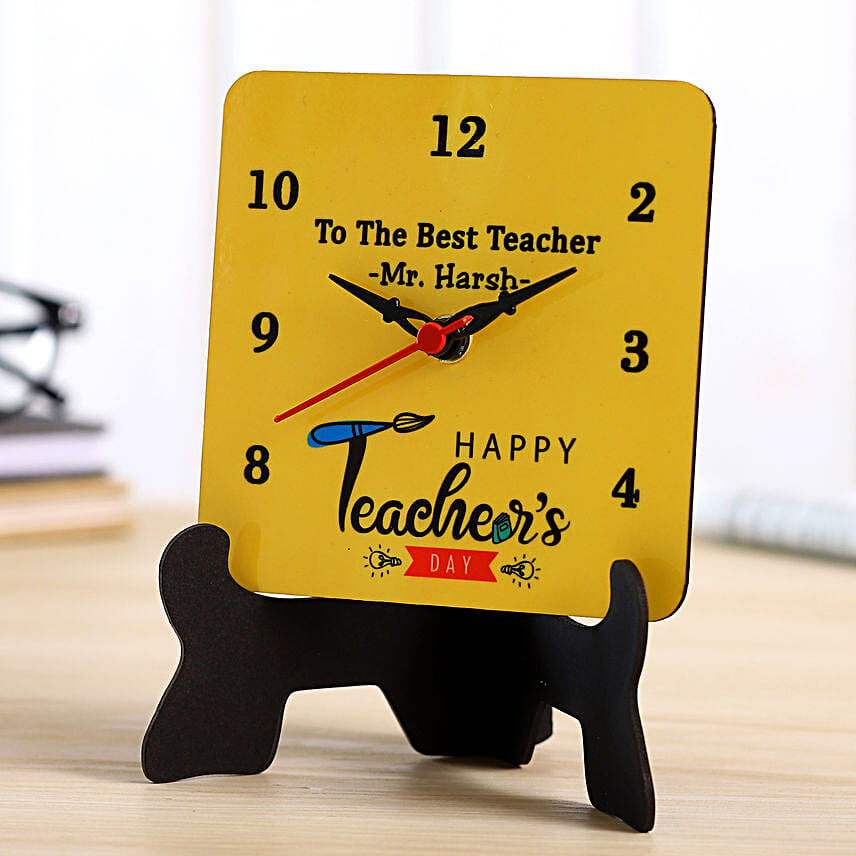 Teacher's Day Personalised Table Clock