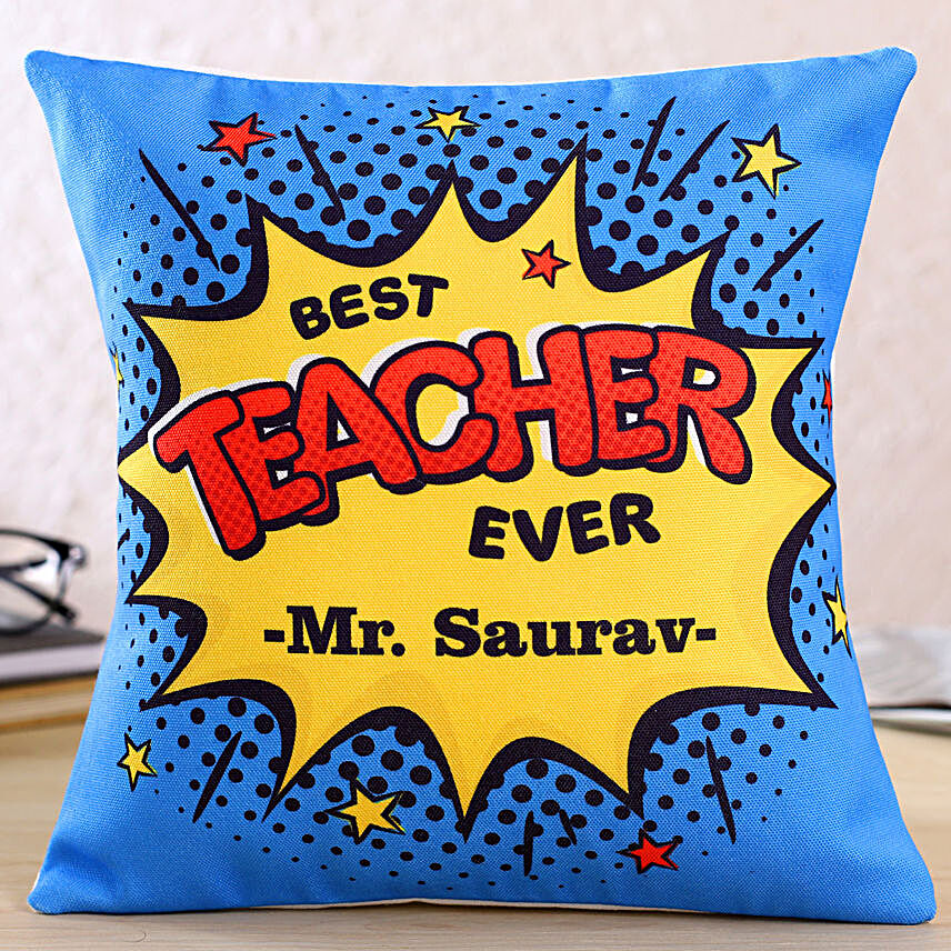 Teacher's Day Theme Personalised Cushion