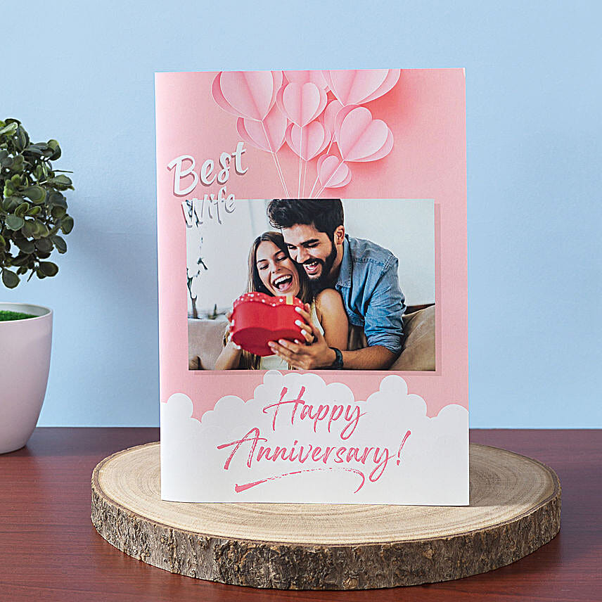 Personalised Happy Anniversary Dear Wife Greeting Card