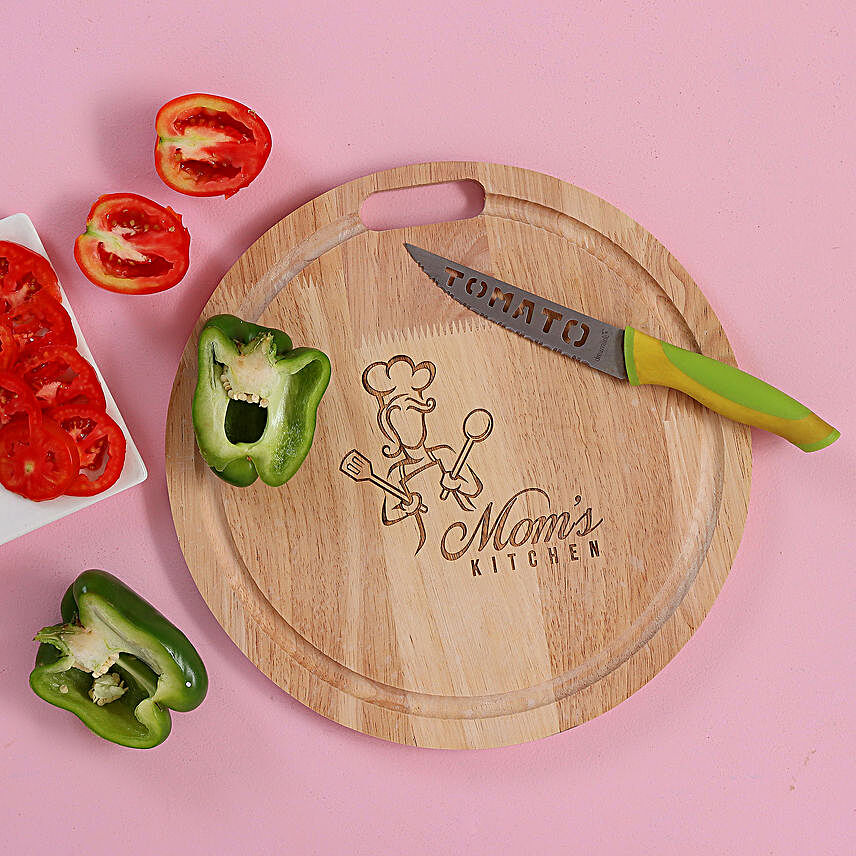 Wooden Round Chopping Board:Personalised Engraved Gifts