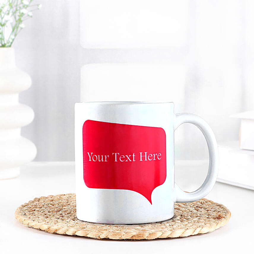 Personalised Message White Mug