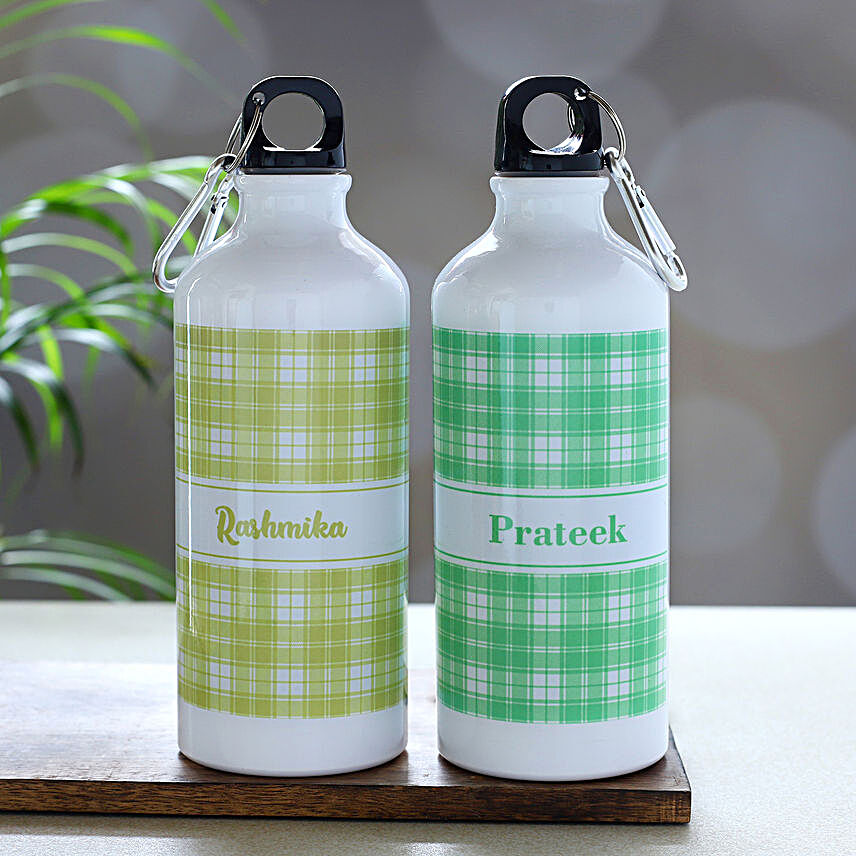 Personalised Water Bottle Set- Hand Delivery:Designer Personalised Water Bottles