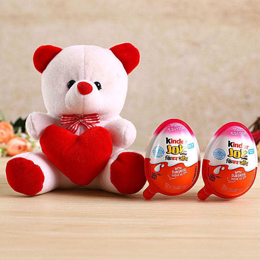 Cute Teddy & Kinder Joy Pink Edition:Tempting Chocolates