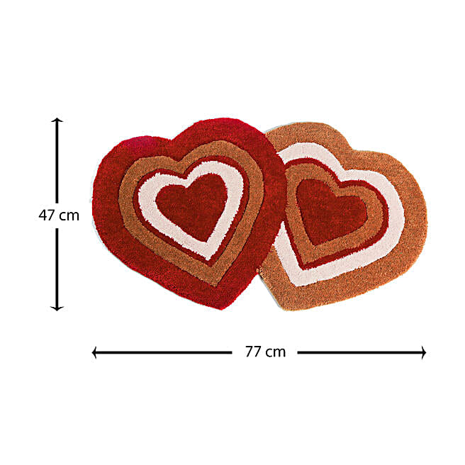 Buy/Send Double Heart Shaped Rug Online FNP