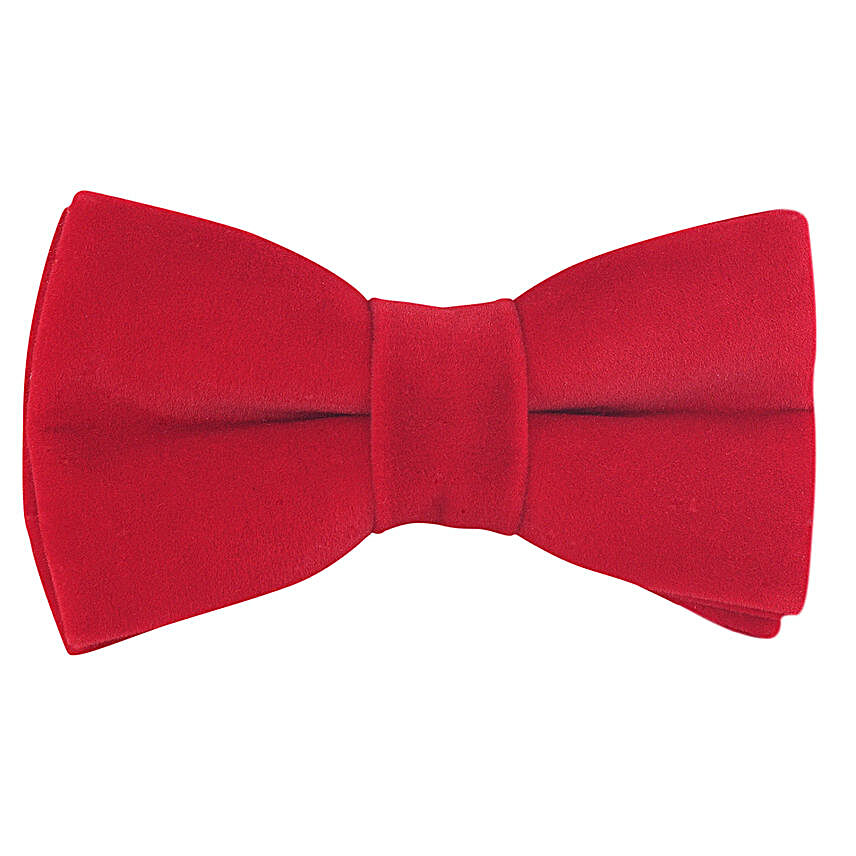 Red Velvet Knotted Bow Tie