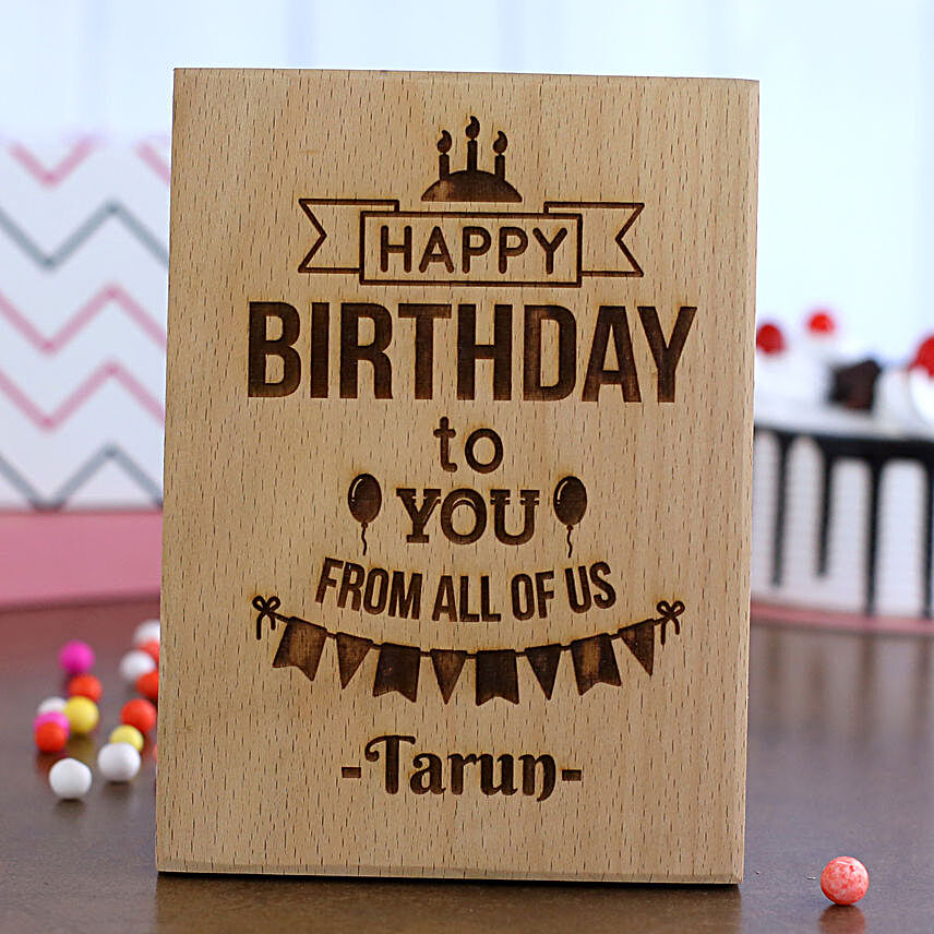 Personalised Birthday Wishes Engraved Plaque