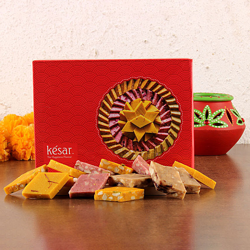 Assorted Flavours Katli Box:Karwa Chauth Sweets
