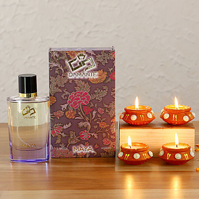 Buy/Send Set Of Diyas Damante Maya Perfume Online- FNP