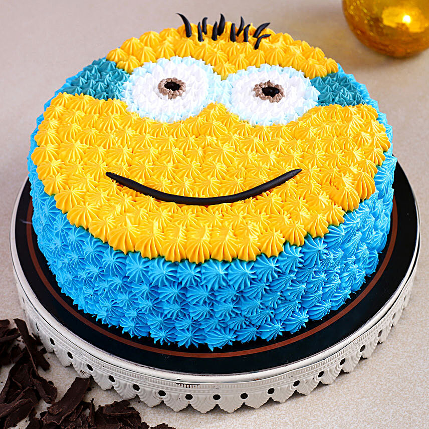 Minions Theme Black Forest Cake:Children's Day Gift Ideas