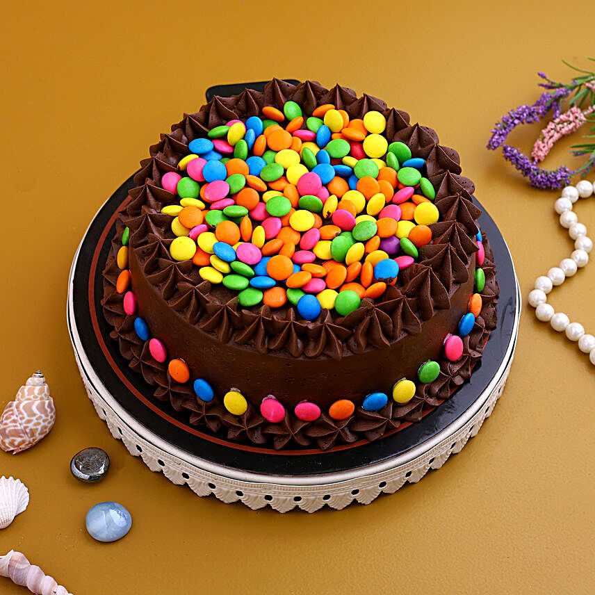 Tempting Chocolate Gems Cake:Birthday Cakes for Kids