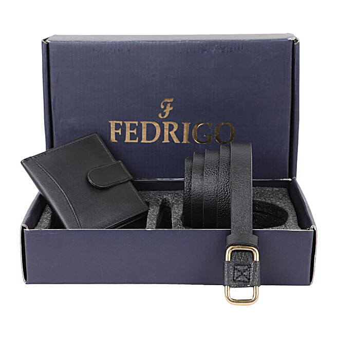 Black Wallet \u0026 Belt Combo 