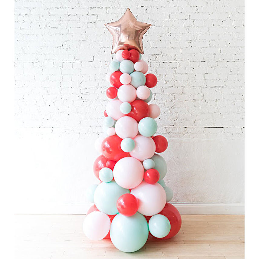 X Mas Tree Balloon Arrangement:Buy Christmas Tree