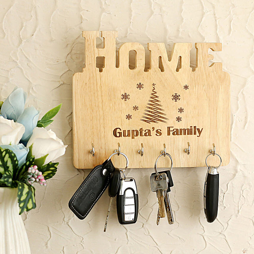 Personalised Wooden Home Key Holder