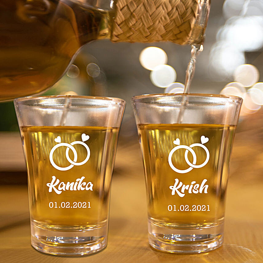 Personalised Couple Shot Glasses- Set Of 2