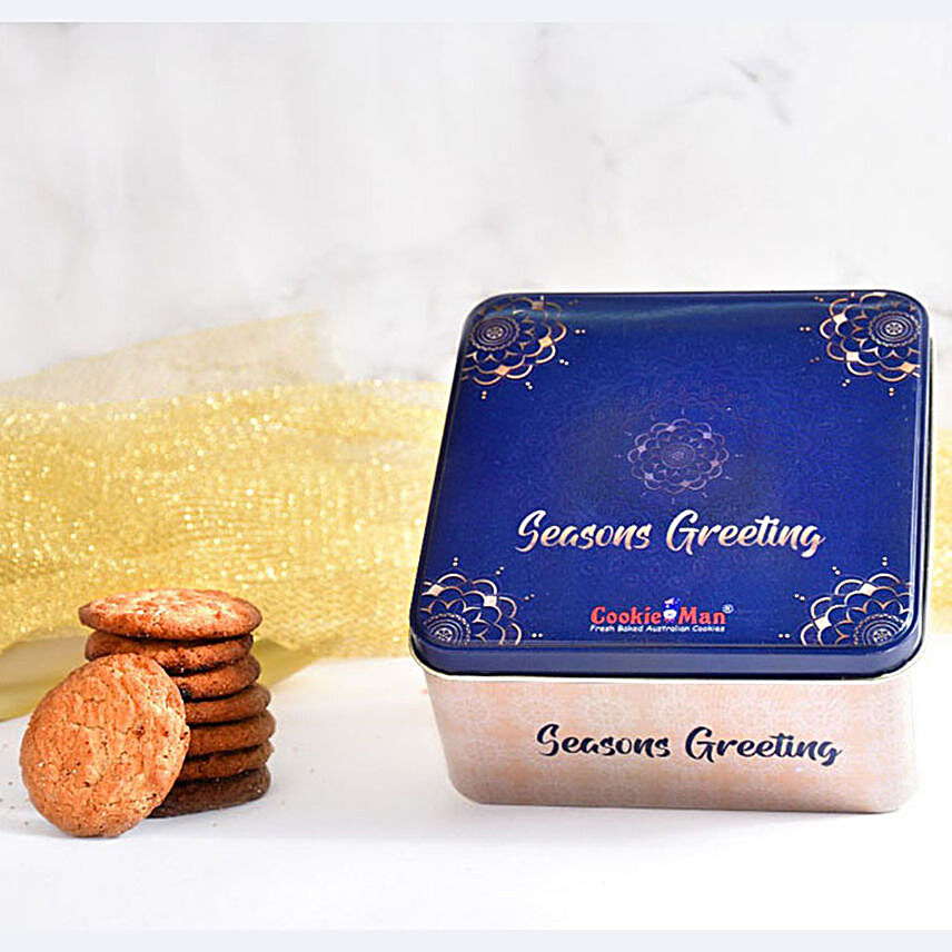 Cookieman Festive Assorted Cookies Tin 250 Gms