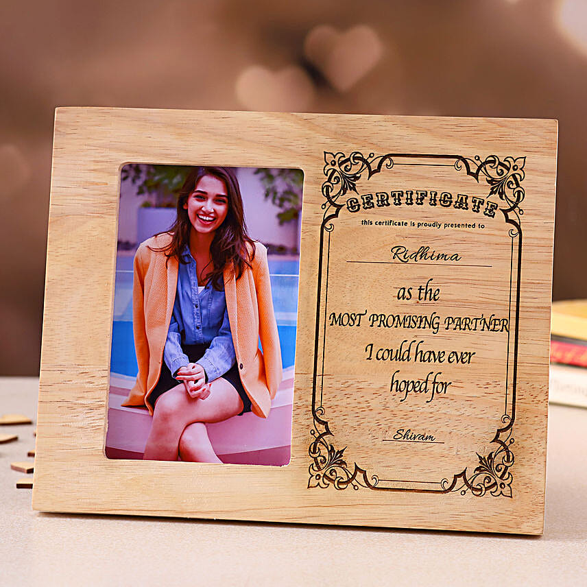 Buy/Send Personalised Most Promising Partner Photo Frame Online FNP