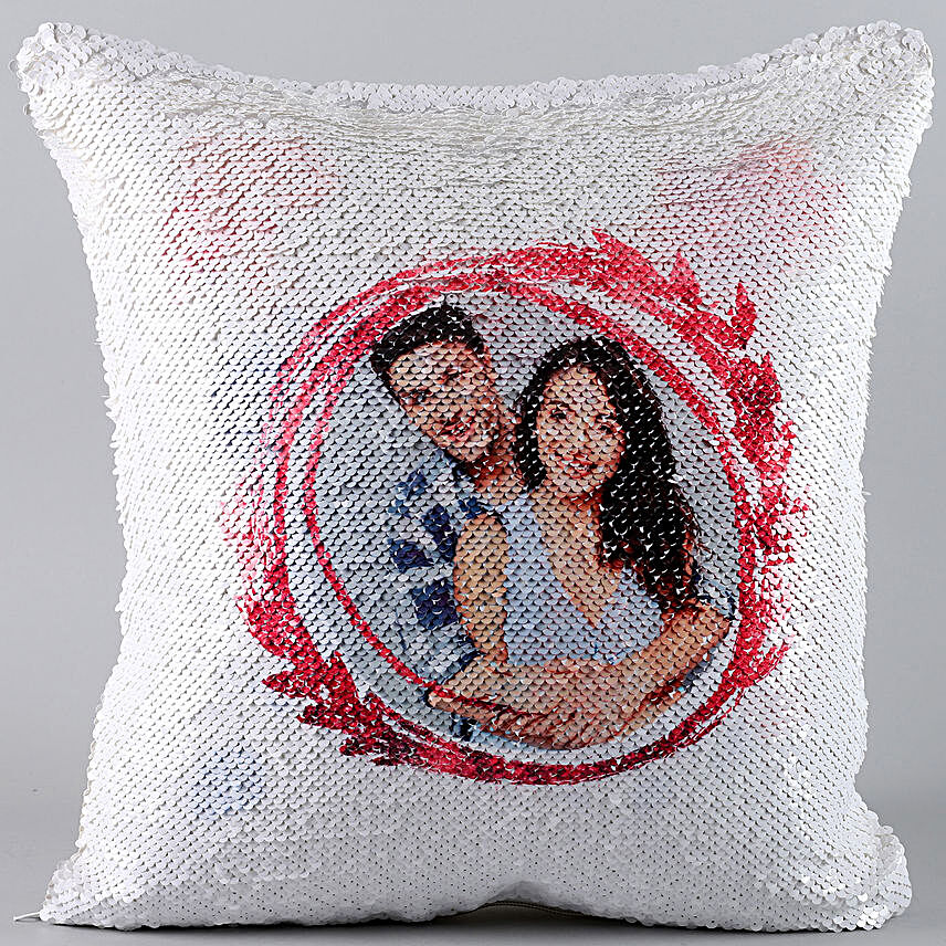 Umrah Mubarak Sequin Cushion Personalised Gifts