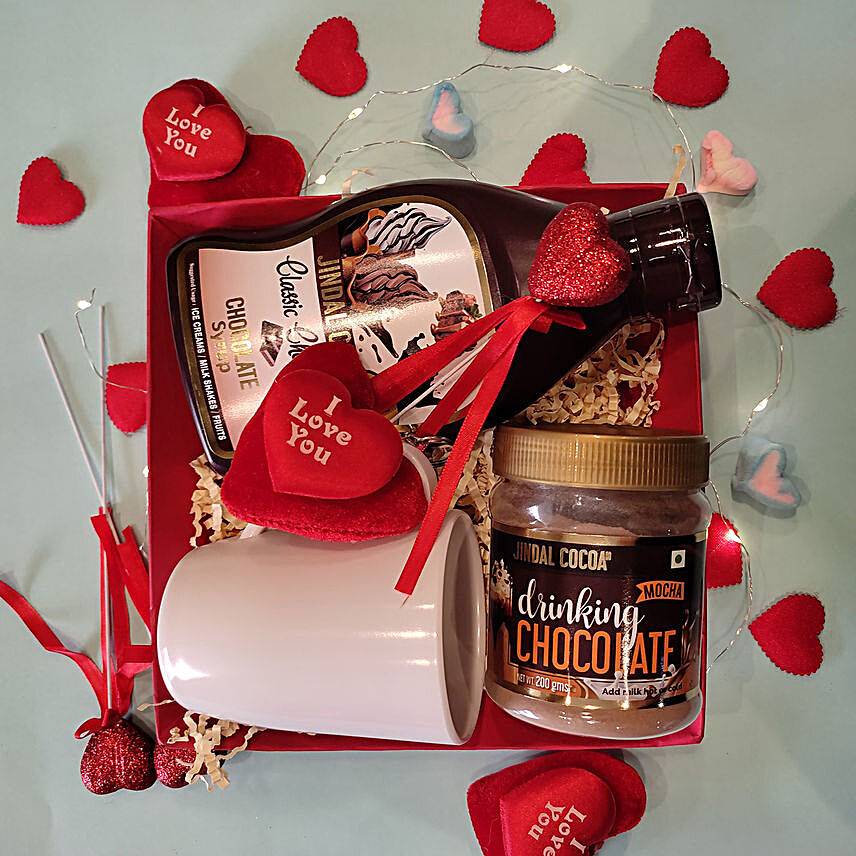 Valentine Special
 DIY Drinking
 chocolate Hamper:Send Gifts to Ludhiana
