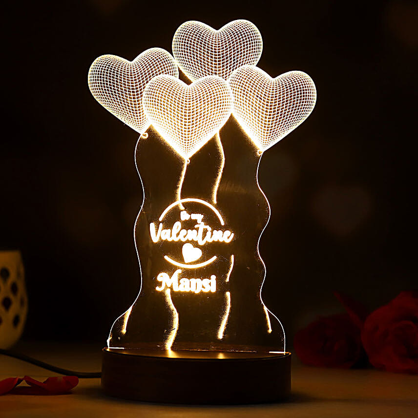 Personalised V-Day 3D Illusion LED Lamp