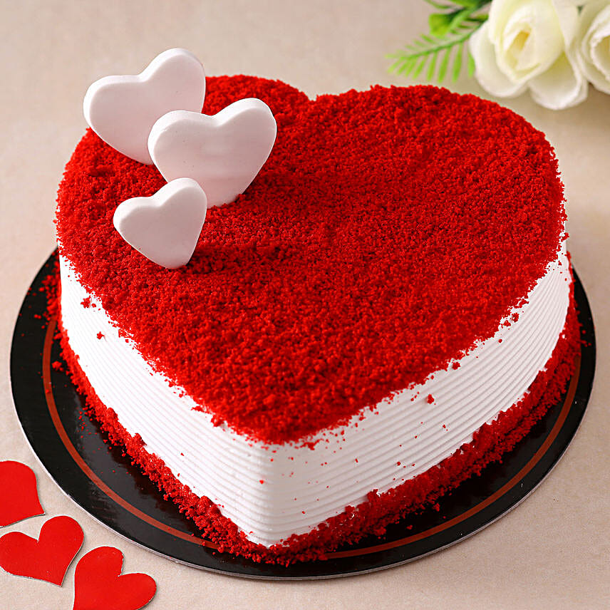 Valentine's Heart Red Velvet Cake- Eggless 1 Kg