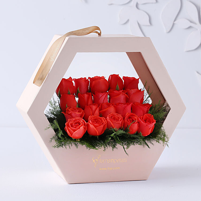 Blooming Orange Roses Arrangement:Valentines Day Roses