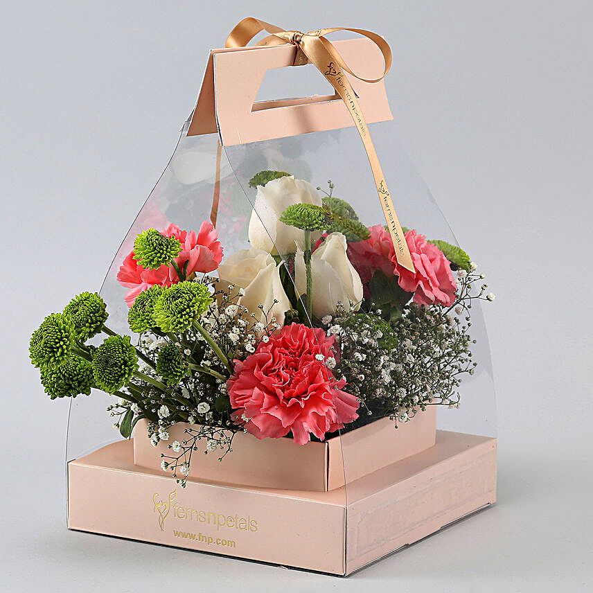 Floral Enchantment Gift Arrangement:Flowers In box