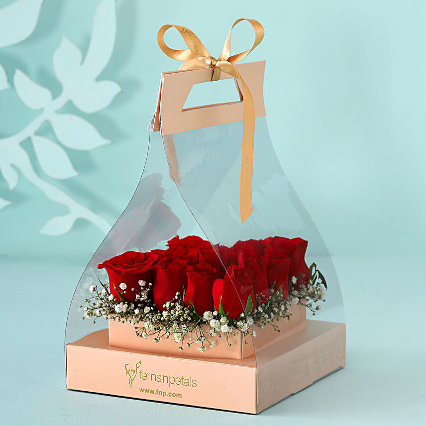 Ravishing Red Roses Gift Arrangement:Flowers In Sleeve