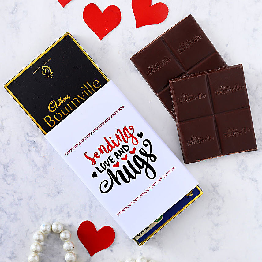 Sending Luv N Hugs Bournville Dark Chocolate:Buy Cadbury Chocolates