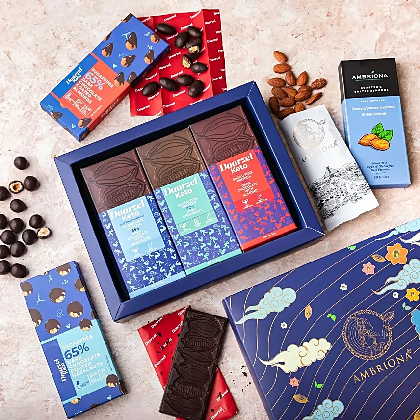 Daarzel Keto Dark Chocolates Pack of 6:Chocolate Anniversary Gifts