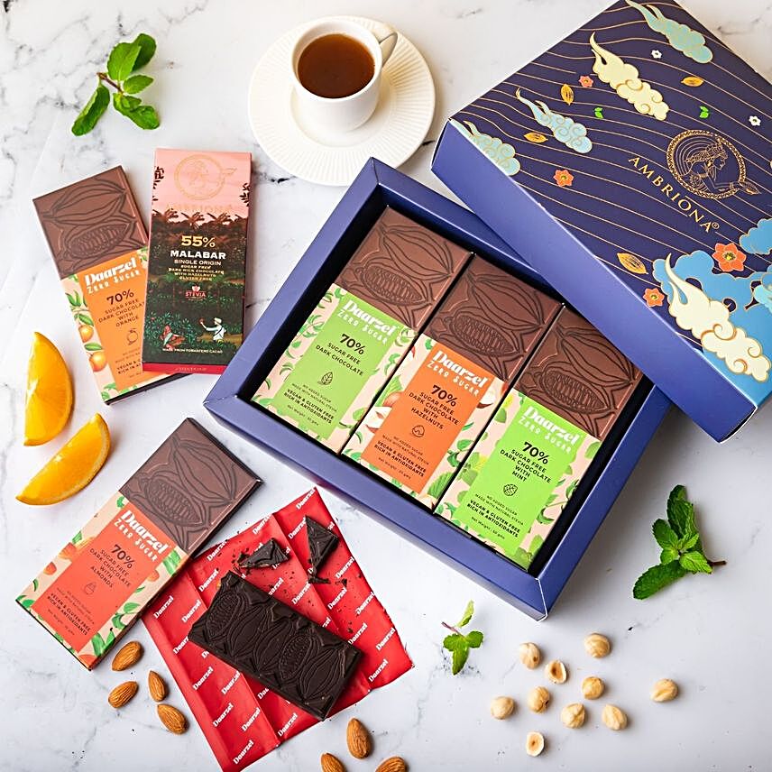 Daarzel Sugar Free Dark Chocolates Pack of 6:Chocolates Bestsellers