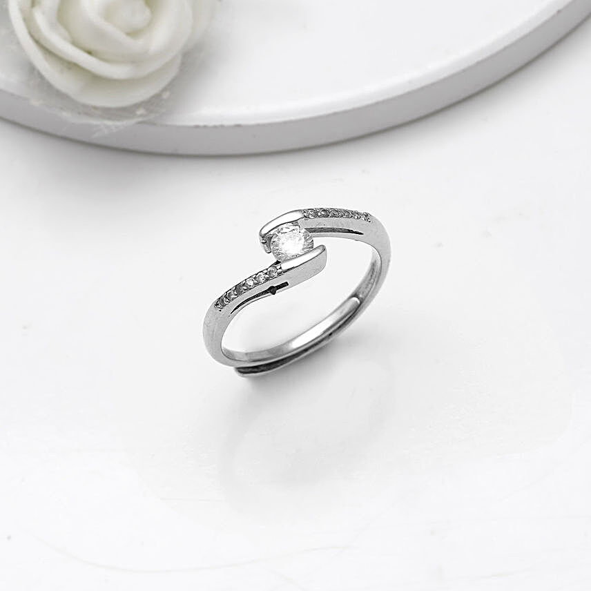 GIVA 925 Silver Solitaire Grace Ring